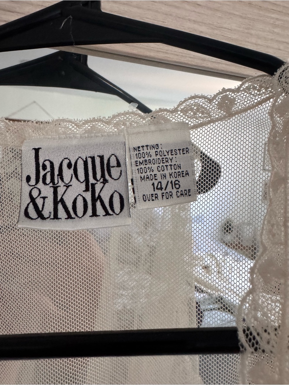 Jacque & Koko Sheer Ivory Lace Button Up Vest - Picture 3 of 6